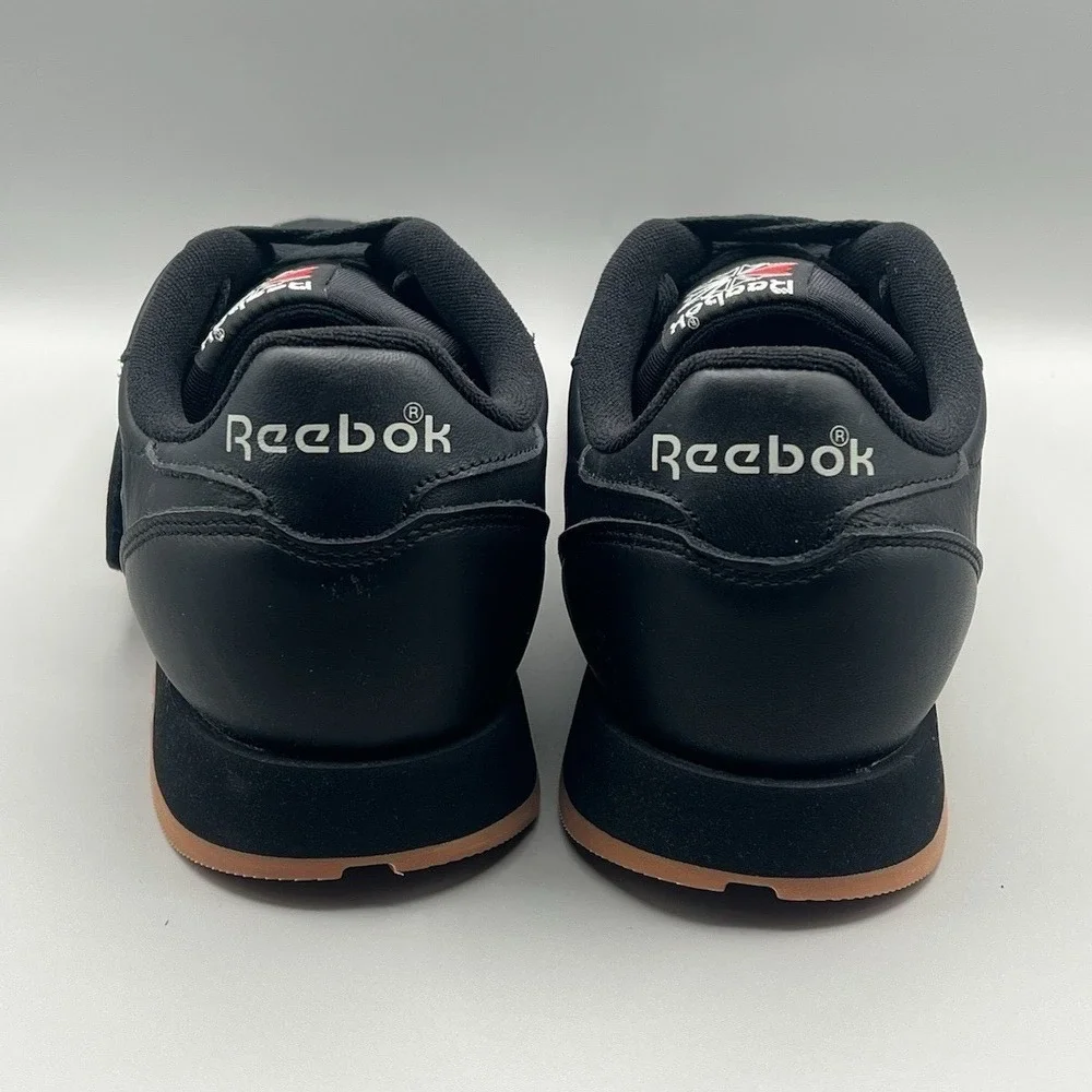 Reebok Classic Leather Black and Gum Retro Shoes - Men's Size 15 NEW
